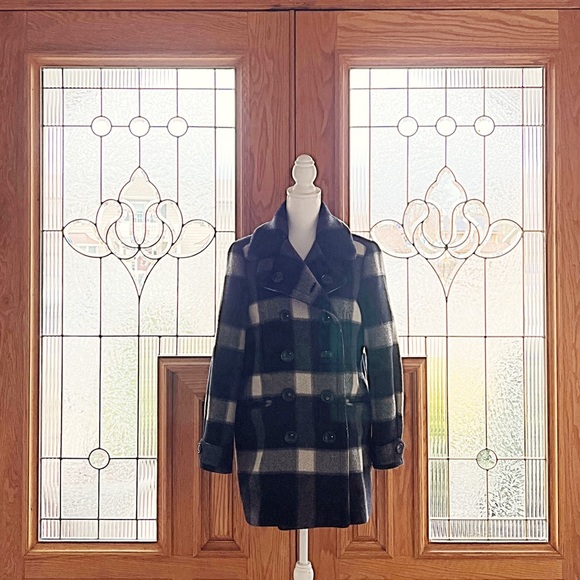 Burberry Jackets & Blazers - Burberry Brit Weltford Plaid Pea Coat